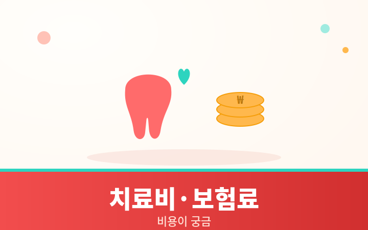 치과 치료비와 치아보험료 일러스트